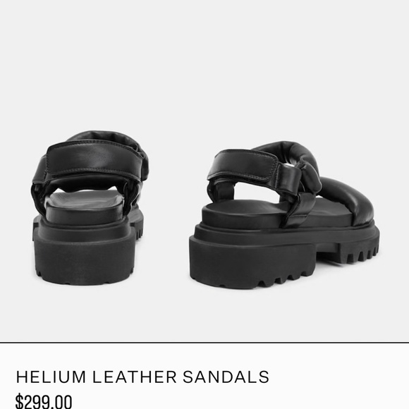 ALLSAINTS HELIUM LEATHER SANDALS, Size US 9, EU 39 - Picture 4 of 14